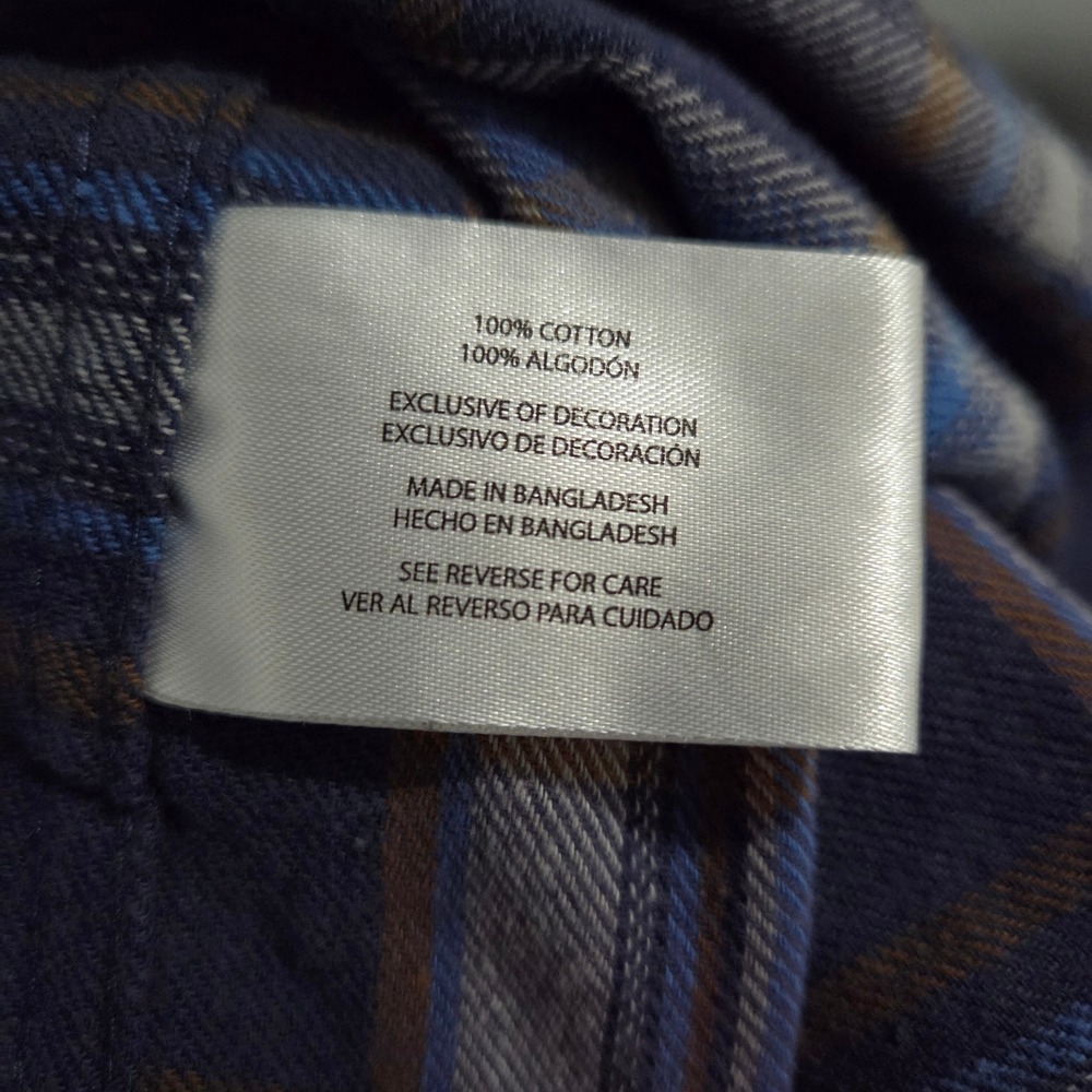 Eddie Bauer Mens Medium Flannel Shirt Long Sleeve Plaid Button Up - Picture 6 of 10